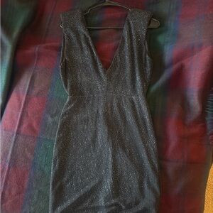 Top Shop Petite Black Glitter Sparkly Dress